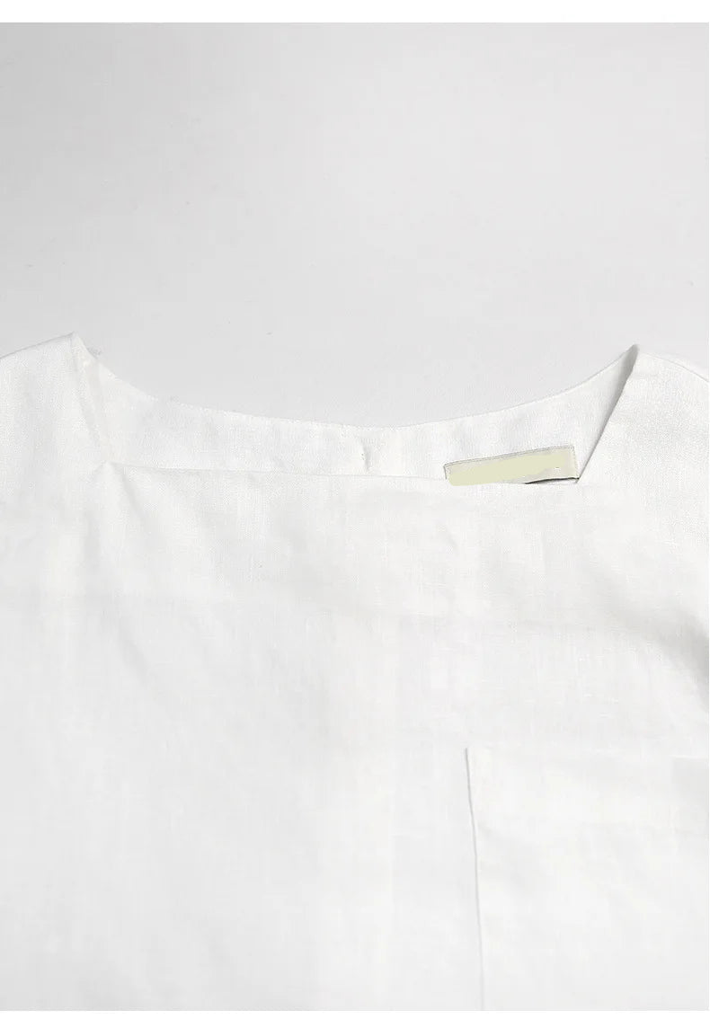 Retro One-Shoulder Collar Casual Loose T-Shirt