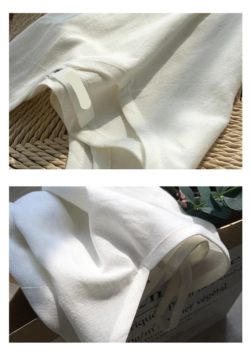 Cotton Linen V-Neck And Round Neck Camisole